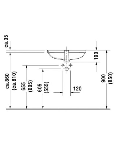Раковина 58х45,5 см Duravit D-Code 0338560000