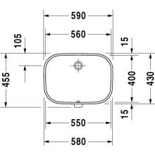 Раковина 58х45,5 см Duravit D-Code 0338560000