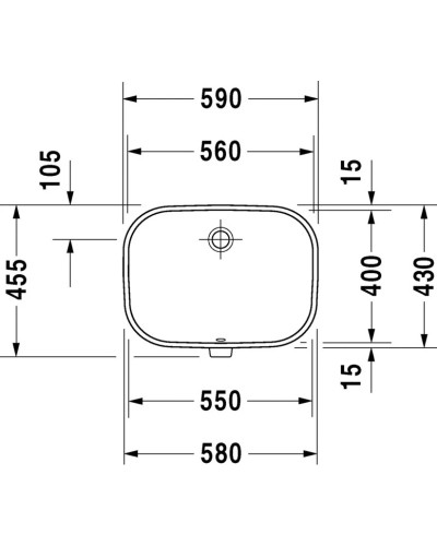 Раковина 58х45,5 см Duravit D-Code 0338560000