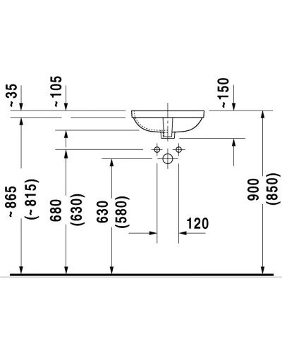 Раковина 40х40 см Duravit DuraStyle 0373370000