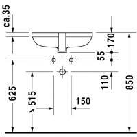 Раковина 52х38,5 см Duravit Happy D.2 0457480000