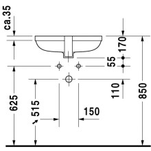 Раковина 52х38,5 см Duravit Happy D.2 0457480000
