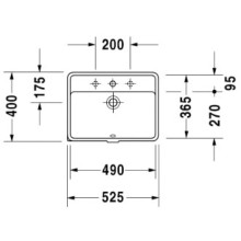 Раковина 52,5х40 см Duravit Starck 3 0302490000
