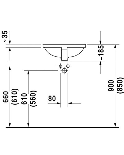 Раковина 46,5х46,5 см Duravit Starck 3 0305430000