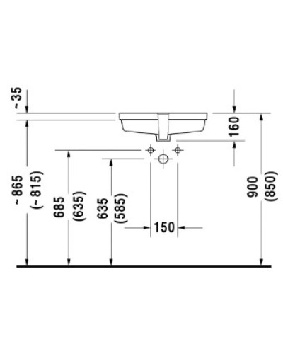Раковина 52,5х35,5 см Duravit Vero 0330480000