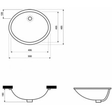 Раковина 55х46,5 см Kolo Nova Top 61856000