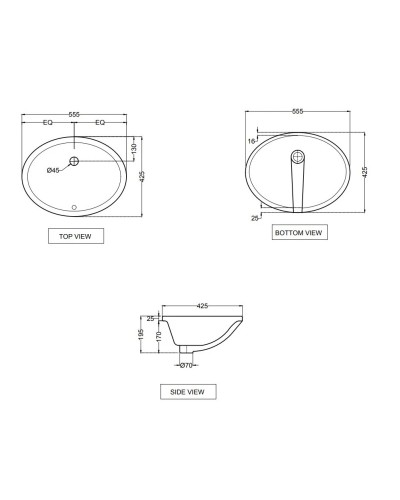 Раковина 55,5х42,5 см Jaquar Florentine FLS-WHT-5701