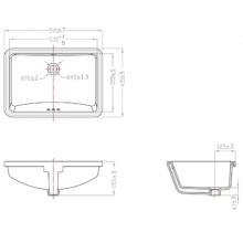 Раковина 59,5х41,5 см Bravat C22212W-ENG
