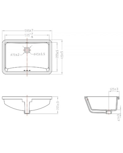 Раковина 59,5х41,5 см Bravat C22212W-ENG