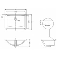 Раковина 56х40 см Bravat C22131W-A-ENG