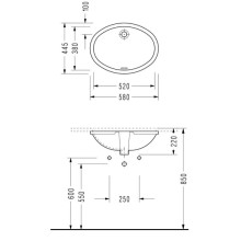 Раковина 58х44,5 см Serel 0501