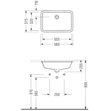 Раковина 56х37,5 см Serel 0561