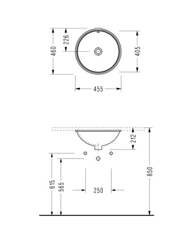 Раковина 45,5х46 см Serel 0591