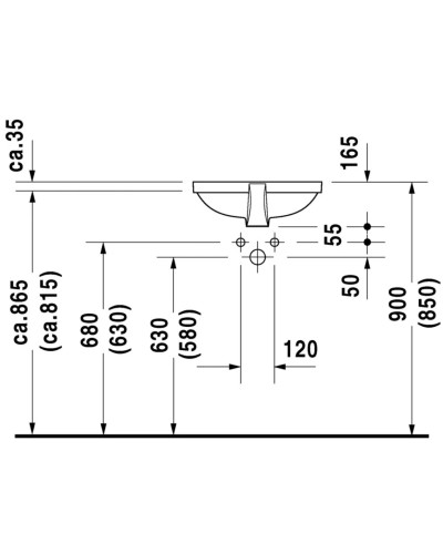 Раковина 46х31 см Duravit Foster 0336430000