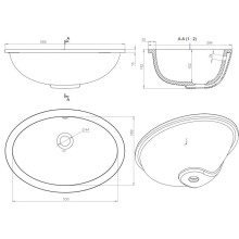 Раковина 54,5x37,5 см Salini S-Sense Marea 12 1101109M
