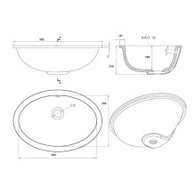 Раковина Bronze De Luxe 2035