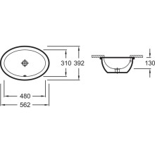 Раковина 56,2х39,2 см Jacob Delafon Vox  EYG102-00