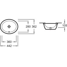 Раковина 44,2х36,2 см Jacob Delafon Vox  EYI102-00