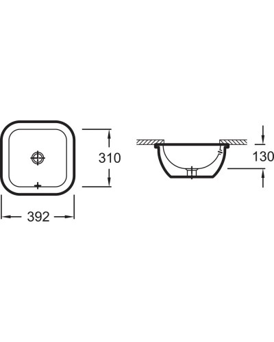 Раковина 39,2х31 см Jacob Delafon Vox EYE102-00