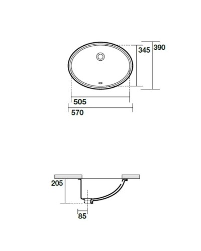 Раковина 57х39 см Kerasan Diamante 773301