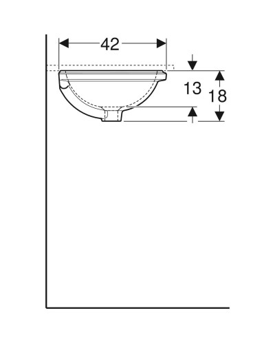 Раковина 49,5х42 см Geberit VariForm 500.748.01.2