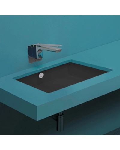 Раковина 61,5x41,5 см Simas Lavabi d'arredo S60 nero matt