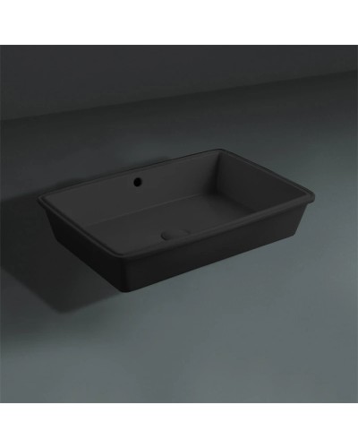 Раковина 61,5x41,5 см Simas Lavabi d'arredo S60 nero matt