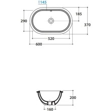 Раковина 60х37 см Globo Forty3 SC043.BIx0