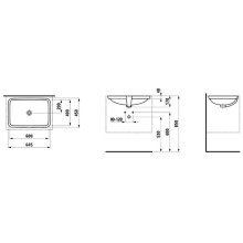 Раковина встраиваемая снизу 64,5 см Laufen Pro S 8.1196.5.000.109.1