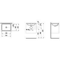 Раковина встраиваемая снизу 52,5 см Laufen Pro S 8.1196.1.000.109.1