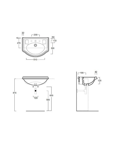 Раковина 67 см Simas Arcade AR835bix1