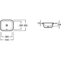 Раковина 44,2x36,2 см Jacob Delafon Vox EYD102-00