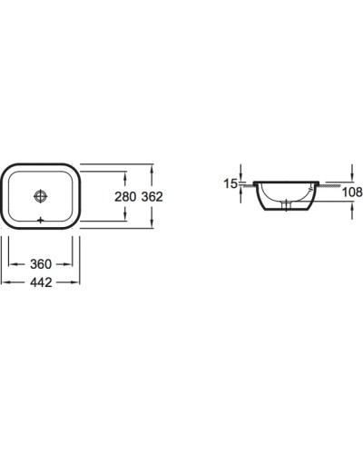 Раковина 44,2x36,2 см Jacob Delafon Vox EYD102-00