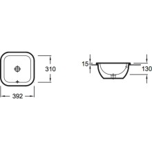 Раковина 39,2x39,2 см Jacob Delafon Vox EYF102-00