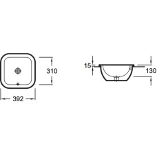 Раковина 39,2x39,2 см Jacob Delafon Vox EYF102-00