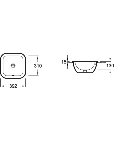 Раковина 39,2x39,2 см Jacob Delafon Vox EYF102-00