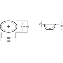 Раковина 56,2x39,2 см Jacob Delafon Vox EYH102-00