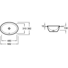 Раковина 56,2x39,2 см Jacob Delafon Vox EYH102-00