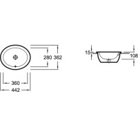 Раковина 44,2x36,2 см Jacob Delafon Vox EYJ102-00