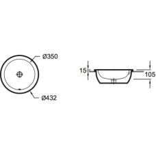 Раковина 43,2x43,2 см Jacob Delafon Vox EYN102-00