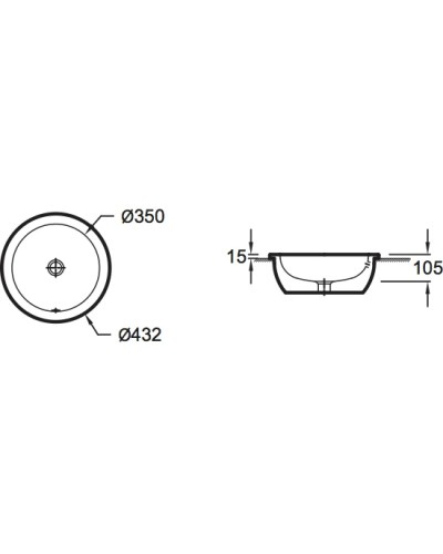 Раковина 43,2x43,2 см Jacob Delafon Vox EYN102-00