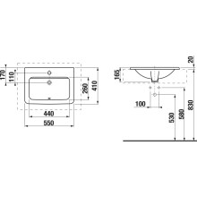 Раковина 55x41 см Jika Cubito 8174220001041