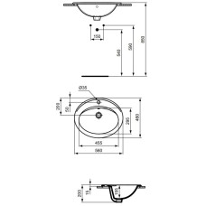 Раковина 56х46 см Vidima Seva Fresh W504861