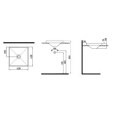 Раковина 43х43 см Bien Infinitum INLU04301FD0W3000