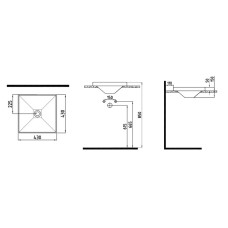 Раковина 43х43 см Bien Infinitum INLU04301FD0W3000