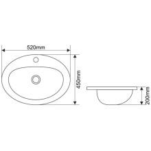 Раковина 52х45 см Melana 307-805