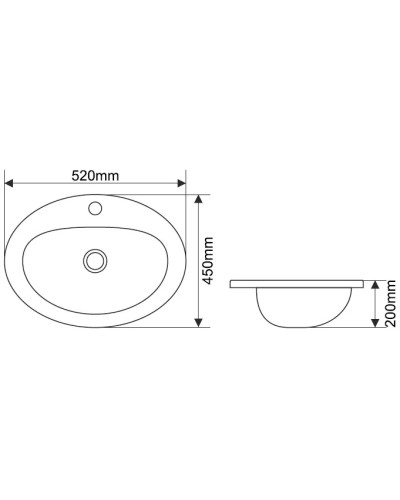 Раковина 52х45 см Melana 307-805