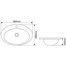 Раковина 56х48 см Melana 308-805