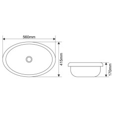 Раковина 56х41,5 см Melana 509-805