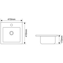 Раковина 41х41 см Melana 9048B-805